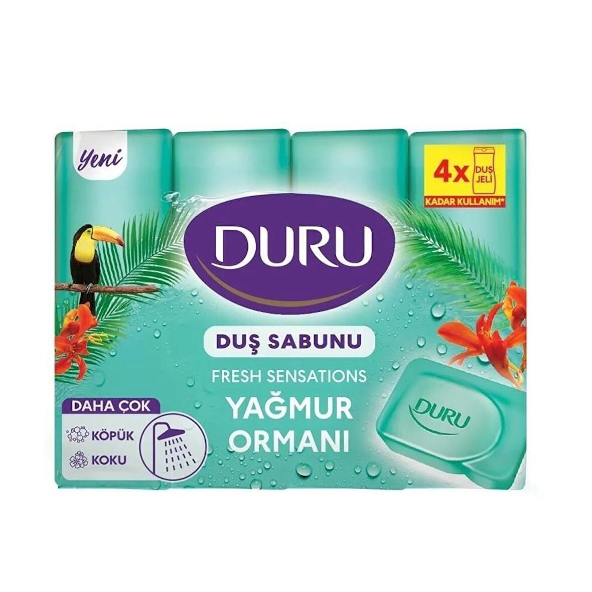 Duru Duş Sabunu Yağmur Ormanları 4 Lü 600 Gr>