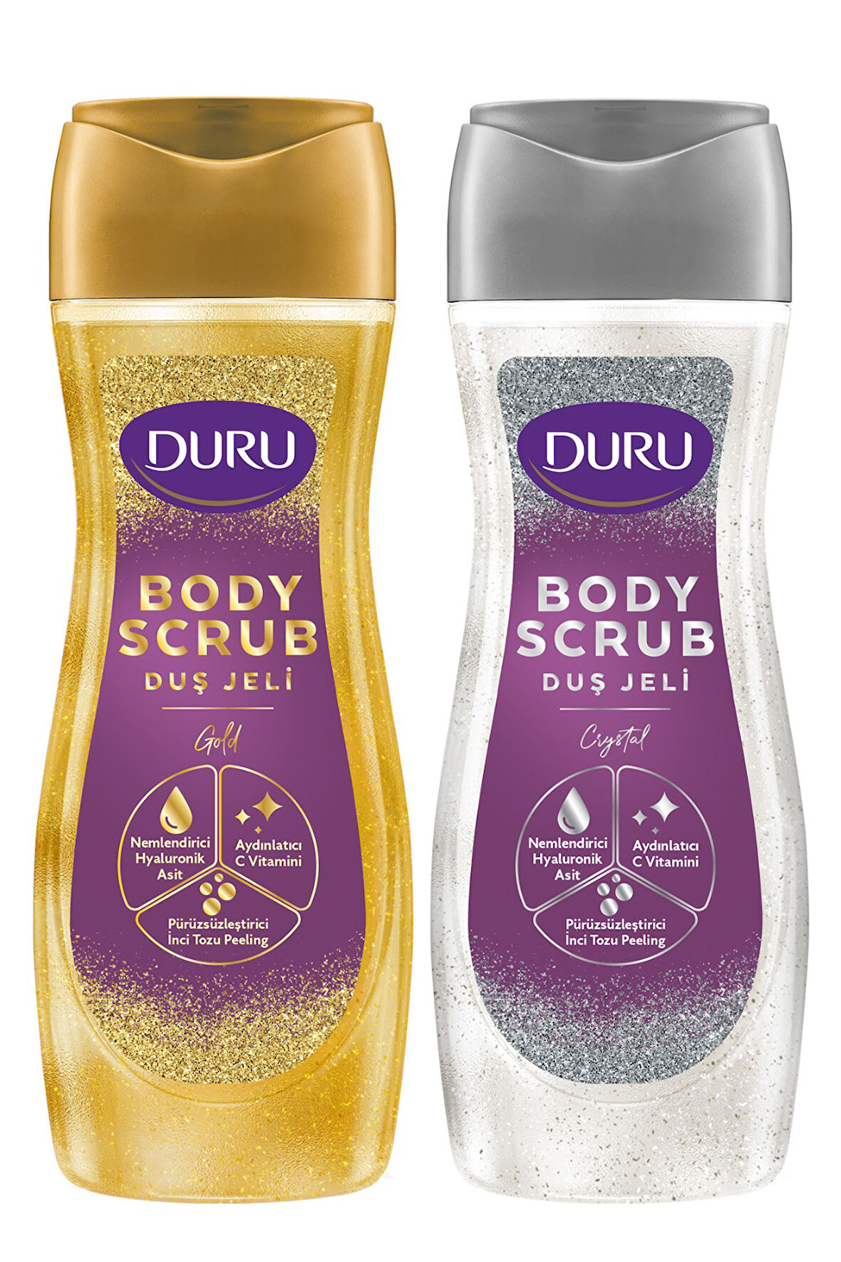 Duru Body Scrub Crystal & Gold Duş Jeli 2x450 Ml İkili Set