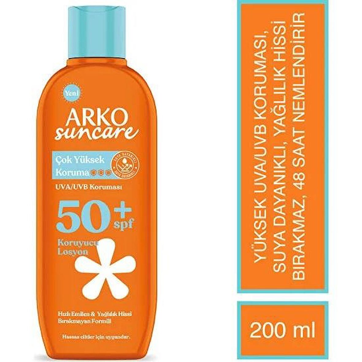 Arko Suncare Güneş Koruyucu Losyon Spf 50 Faktör 200 Ml