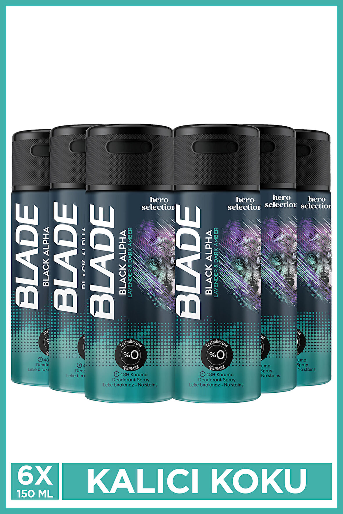 Blade Hero Selection Serisi Black Alpha Erkek Deodorant 6x150 Ml