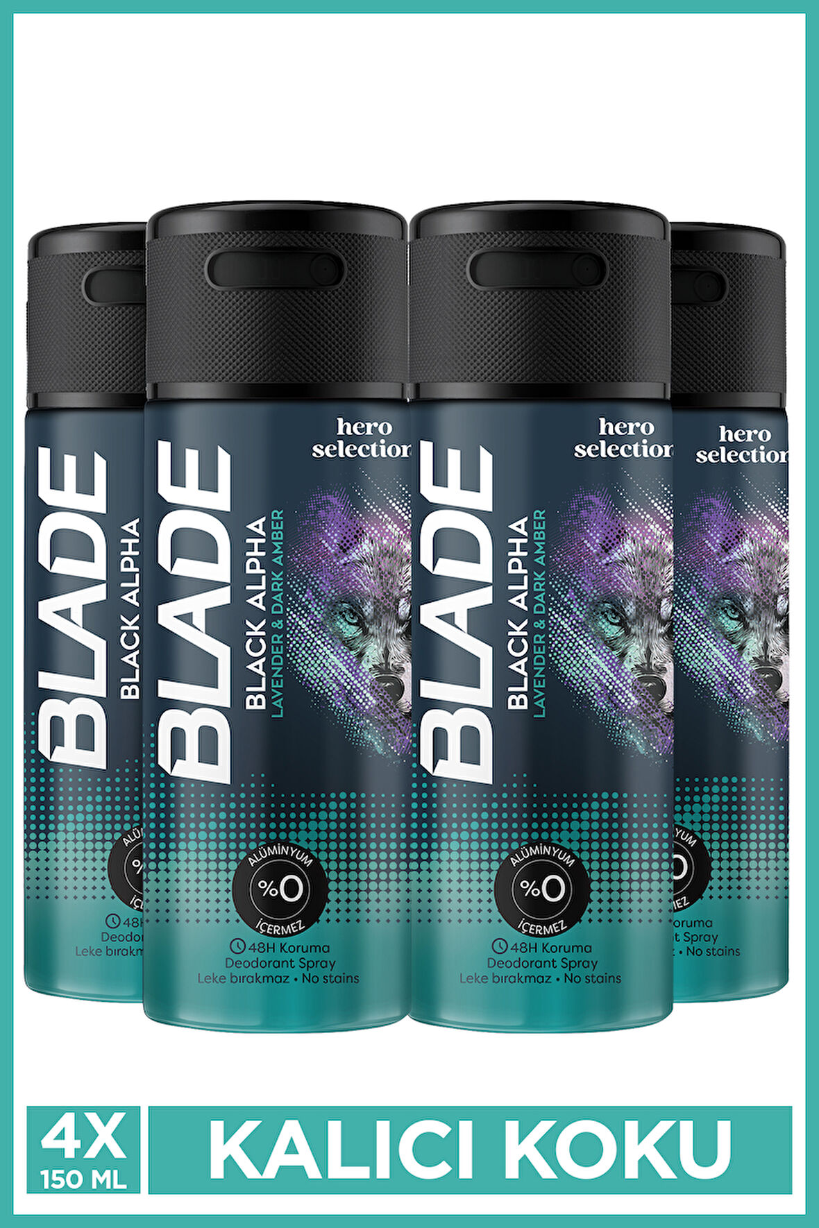 Blade Hero Selection Serisi Black Alpha Erkek Deodorant 4x150 Ml