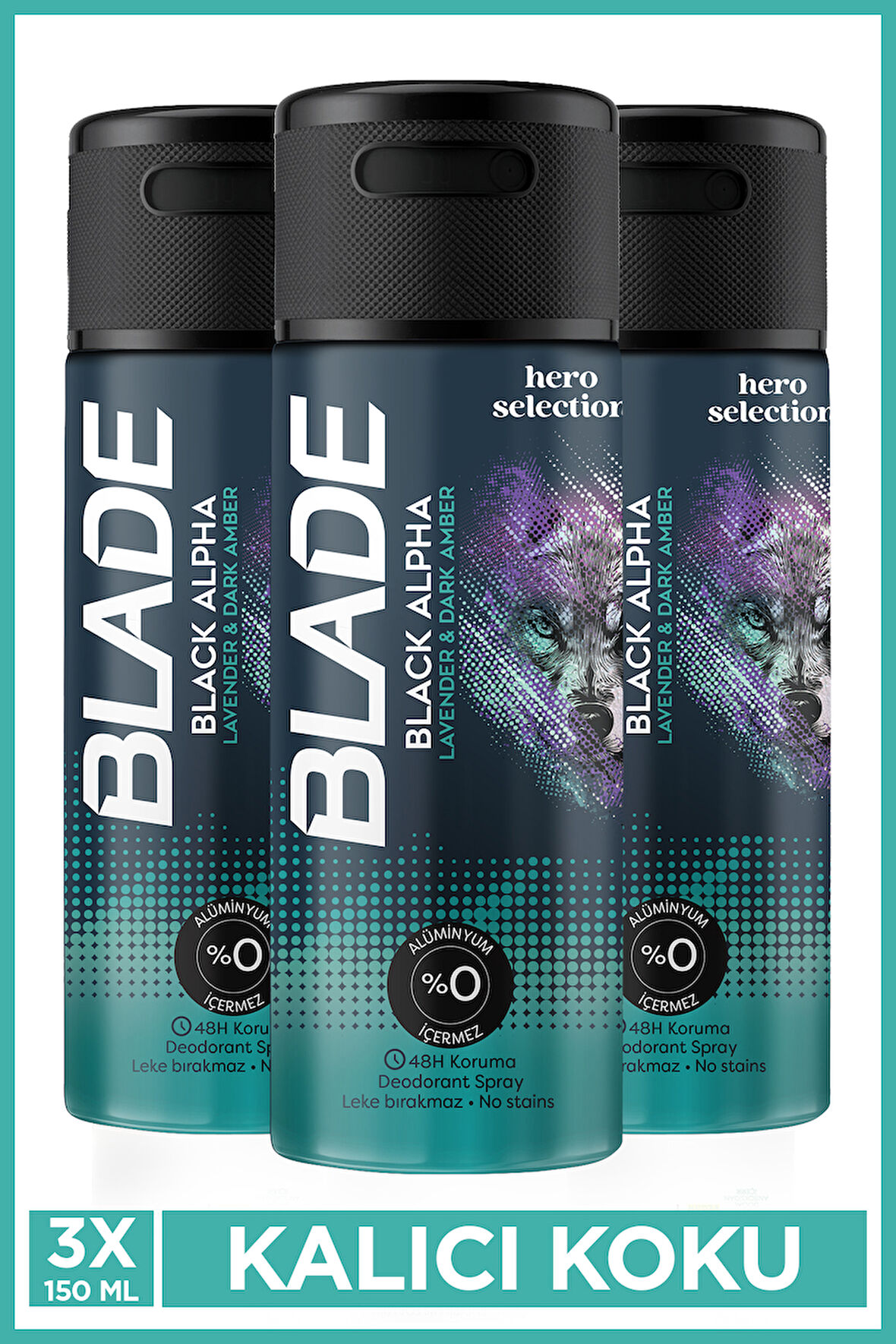 Blade Hero Selection Serisi Black Alpha Erkek Deodorant 3x150 Ml