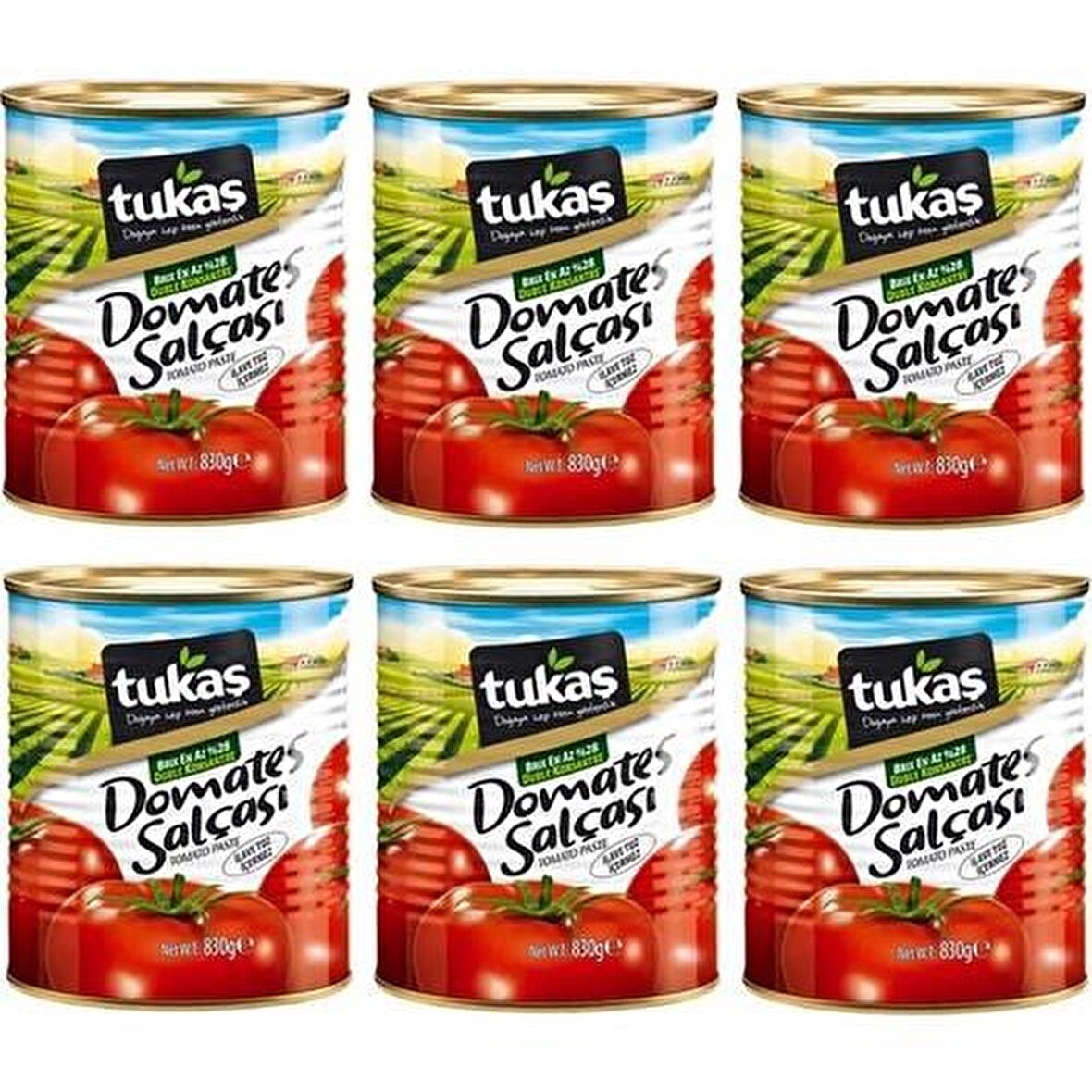 Tukaş Domates Salçası 830 gr 6'lı Set