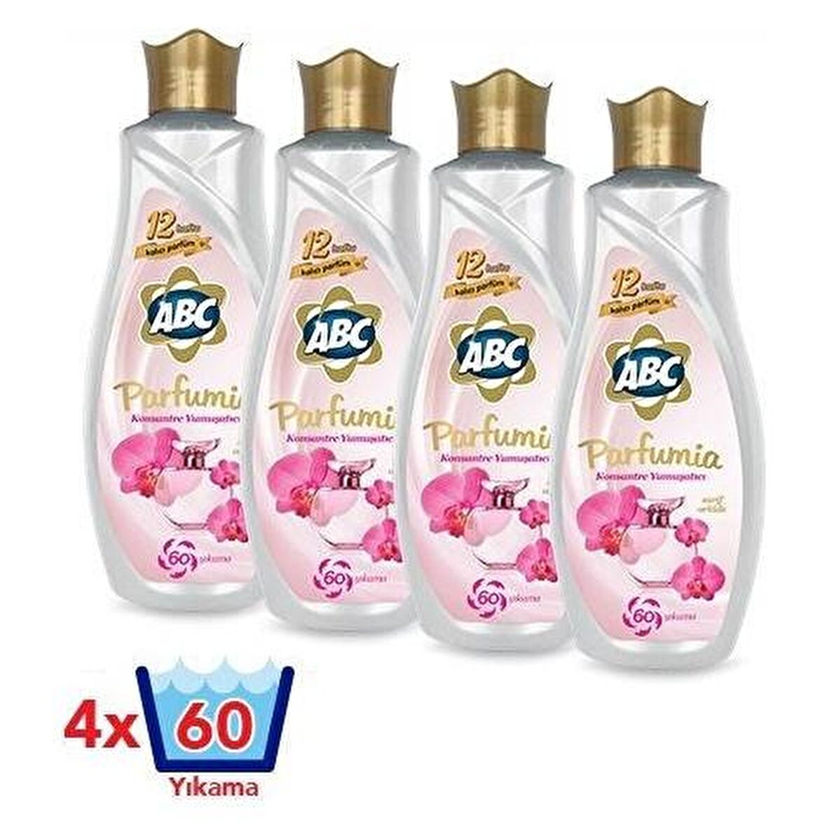 ABC Parfumia Zarif Orkide Beyazlar ve Renkliler İçin Konsantre Yumuşatıcı 4 x 1440 ml 240 Yıkama
