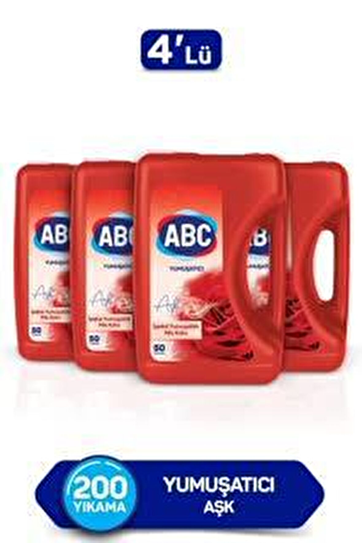 ABC Kamelya Aşkı Beyazlar ve Renkliler İçin Yumuşatıcı 4 x 5000 ml 200 Yıkama