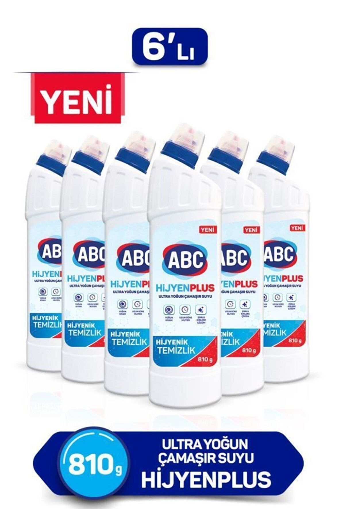 ABC Hijyen Plus Konsantre Jel Çamaşır Suyu 6 x 810 gr