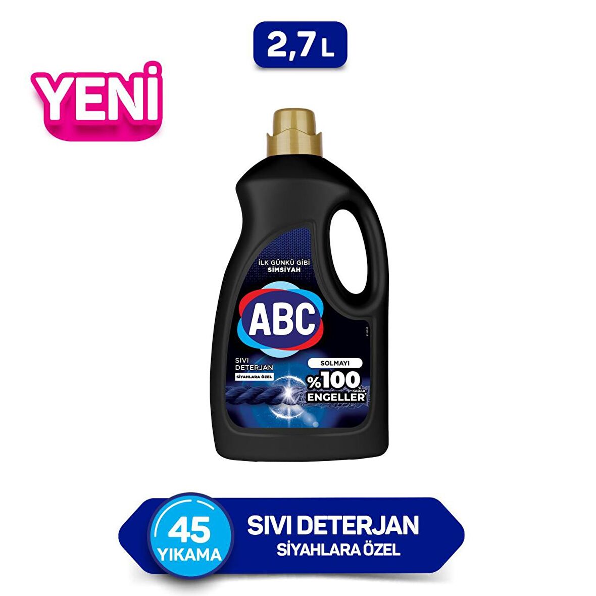 ABC Siyahlar İçin Sıvı Deterjan 2.7 lt 45 Yıkama