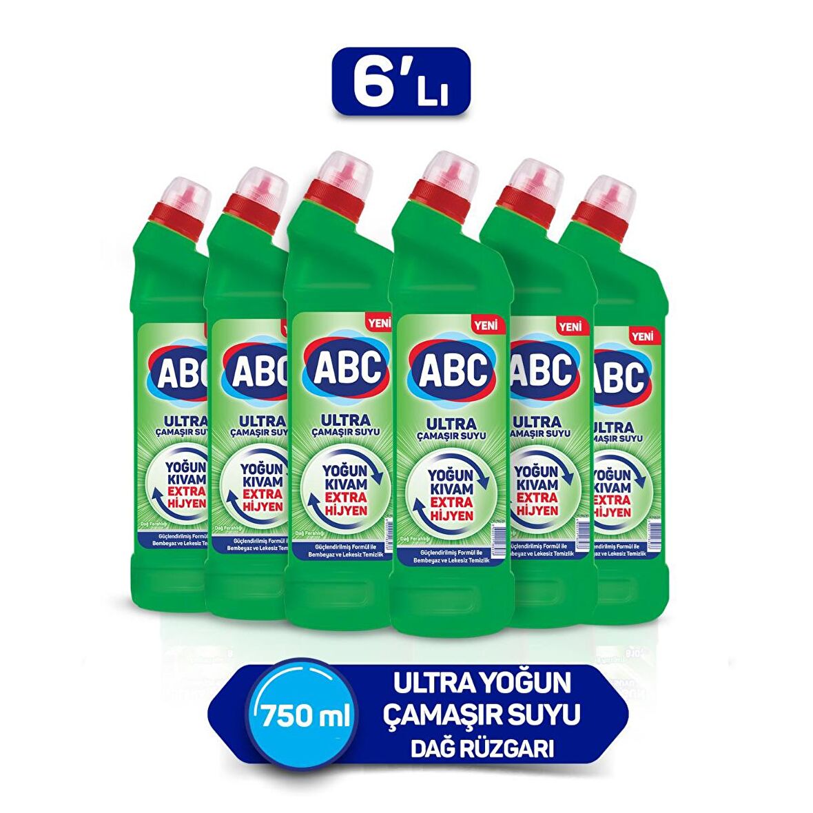 ABC Dağ Ferahlığı Konsantre Jel Çamaşır Suyu 6 x 750 ml