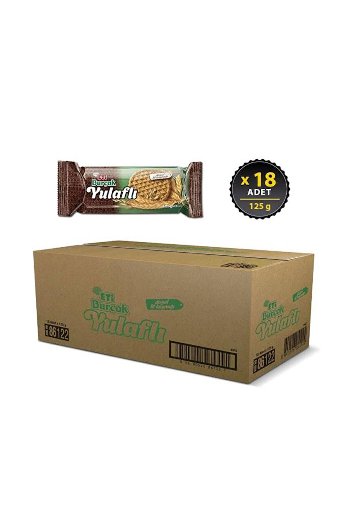 Burçak Yulaflı Bisküvi 125 g x 18 Adet