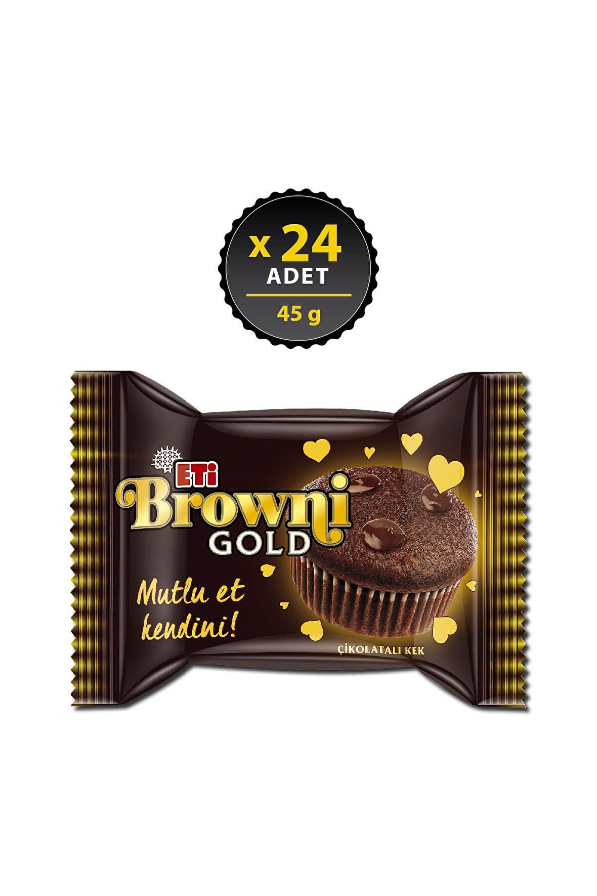 Browni Gold Çikolatalı Kek 45 g x 24 Adet