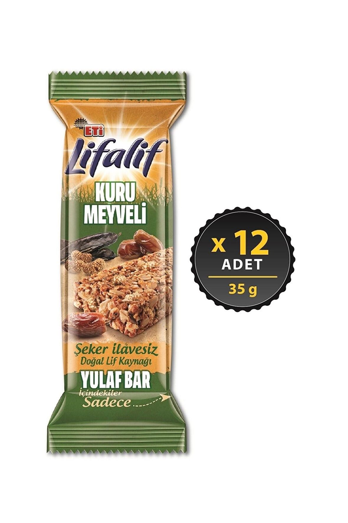 Eti Lifalif Kuru Meyveli Yulaf Bar 35 g x 12 Adet