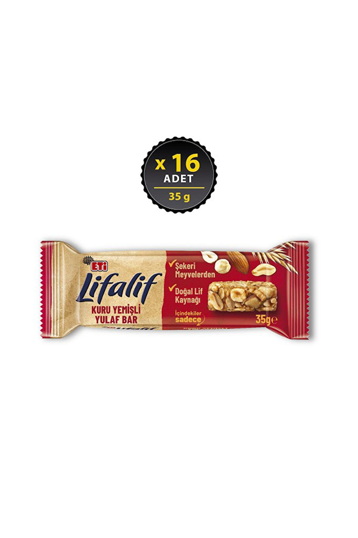 Lifalif Kuru Yemişli Yulaf Bar 35 g x 16 Adet