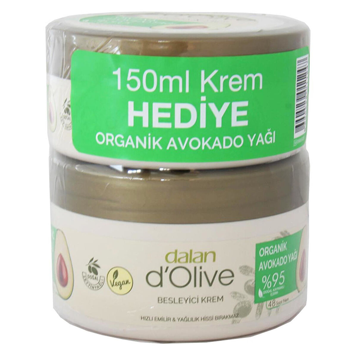 Dalan D'Olive Besleyici Organik Avokado Yağlı Kremi 250 ml + 150 ml Hediye