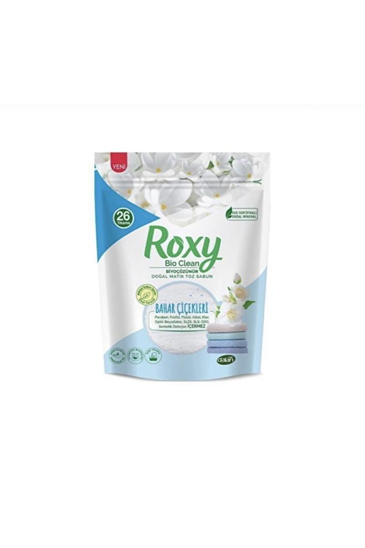 Dalan Roxy Matik Vegan Organik Parfümlü Beyazlar ve Renkliler İçin Toz Çamaşır Deterjanı 800 gr