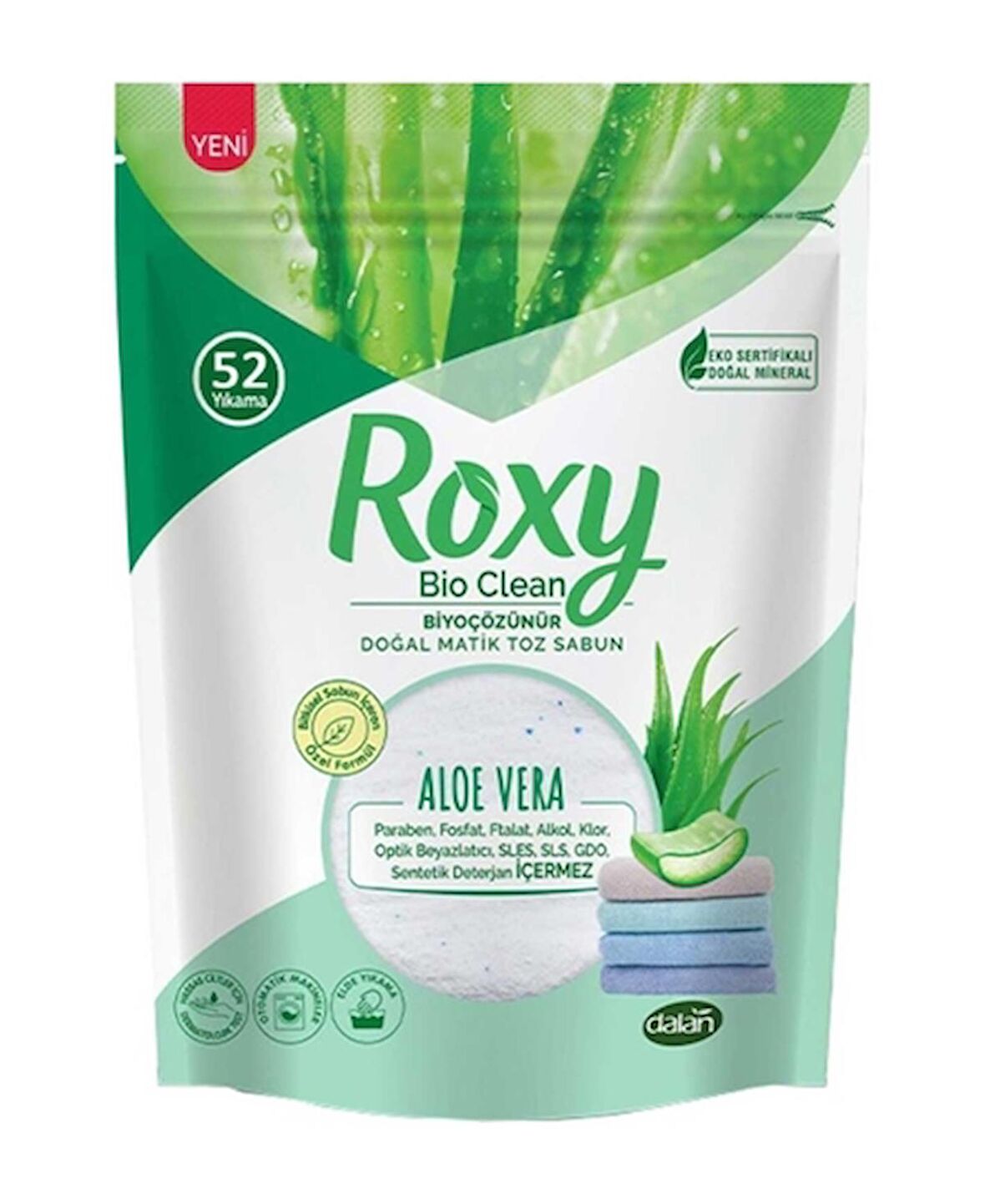 Roxy Bio Clean Doğal Matik Toz Sabun Aloe Vera 800 Gr