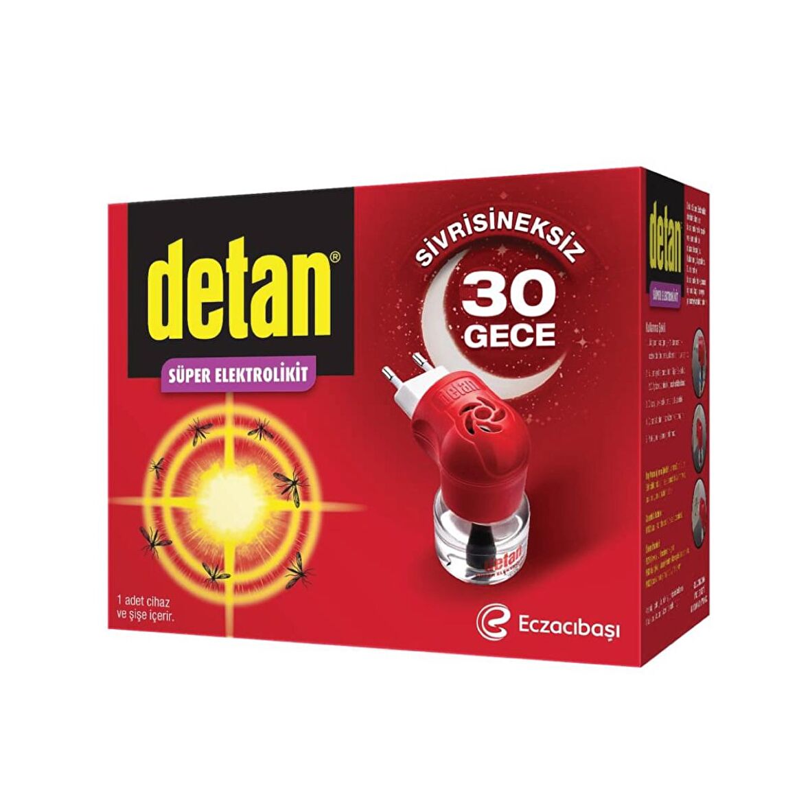 Detan 30 Gece Elektrolikit Cihaz+Yedek