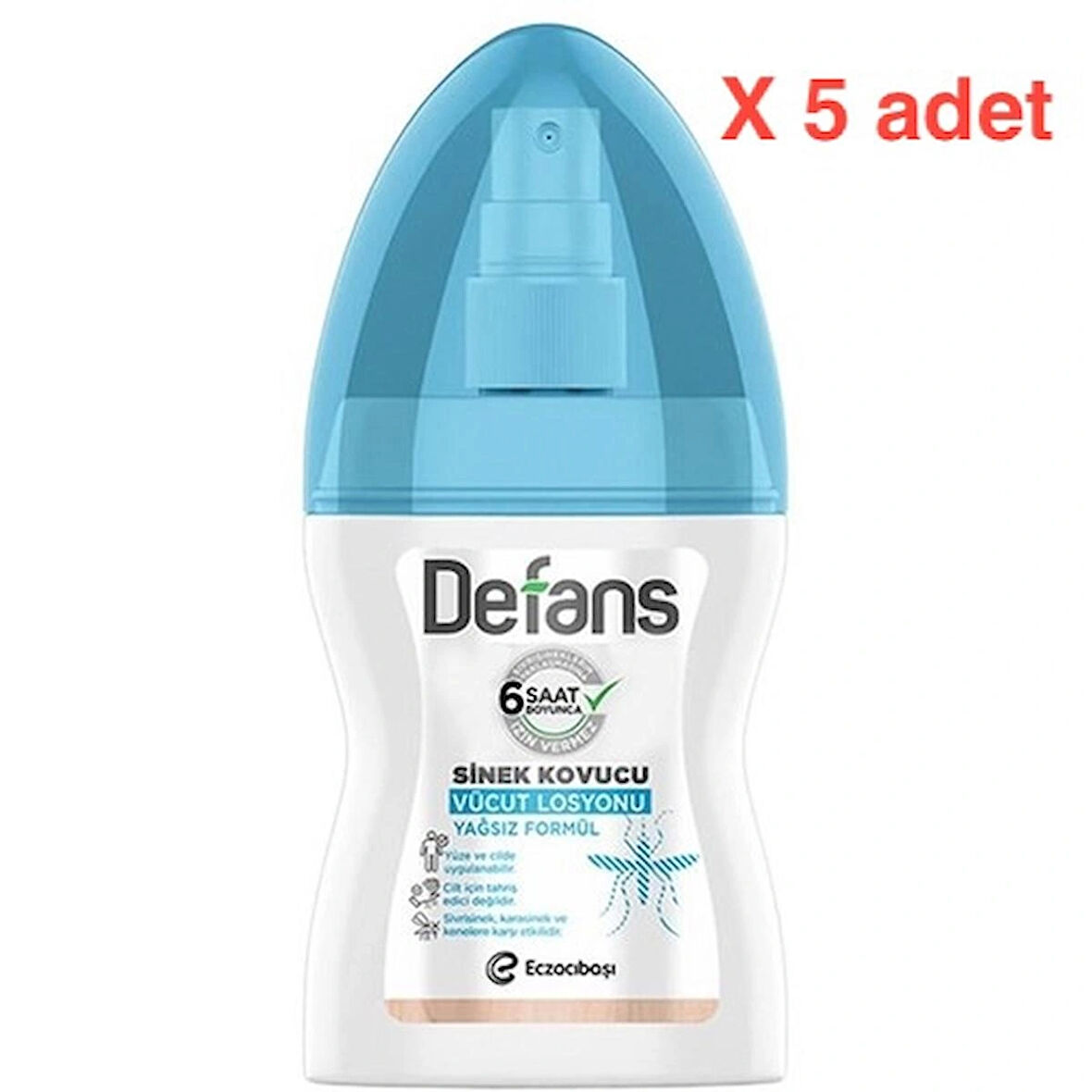 Detan Defans Su Bazlı Sinek Kovucu Losyon 100 ml x 5 adet
