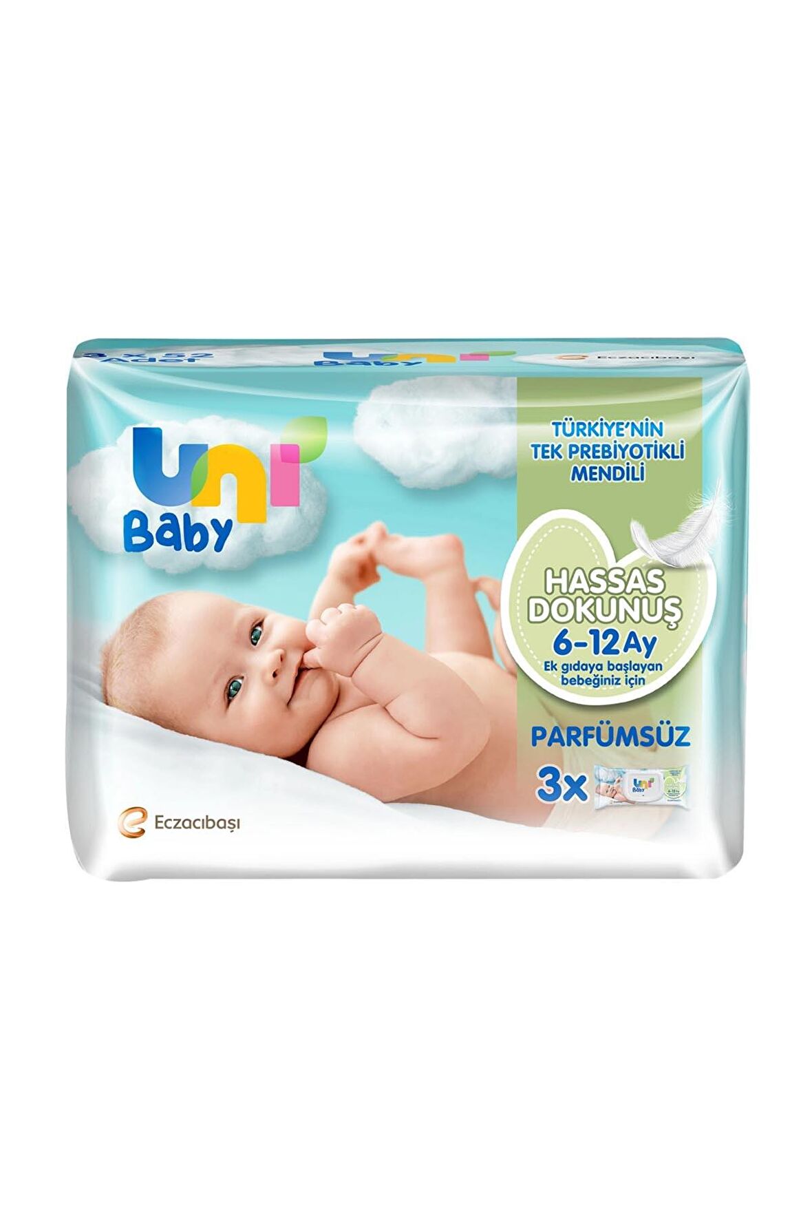 Uni Baby Hassas Dokunuş Islak Havlu 52*3