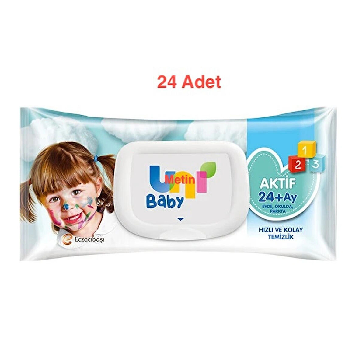 Uni Baby 72li Aktif Islak Mendil - 24 ADET