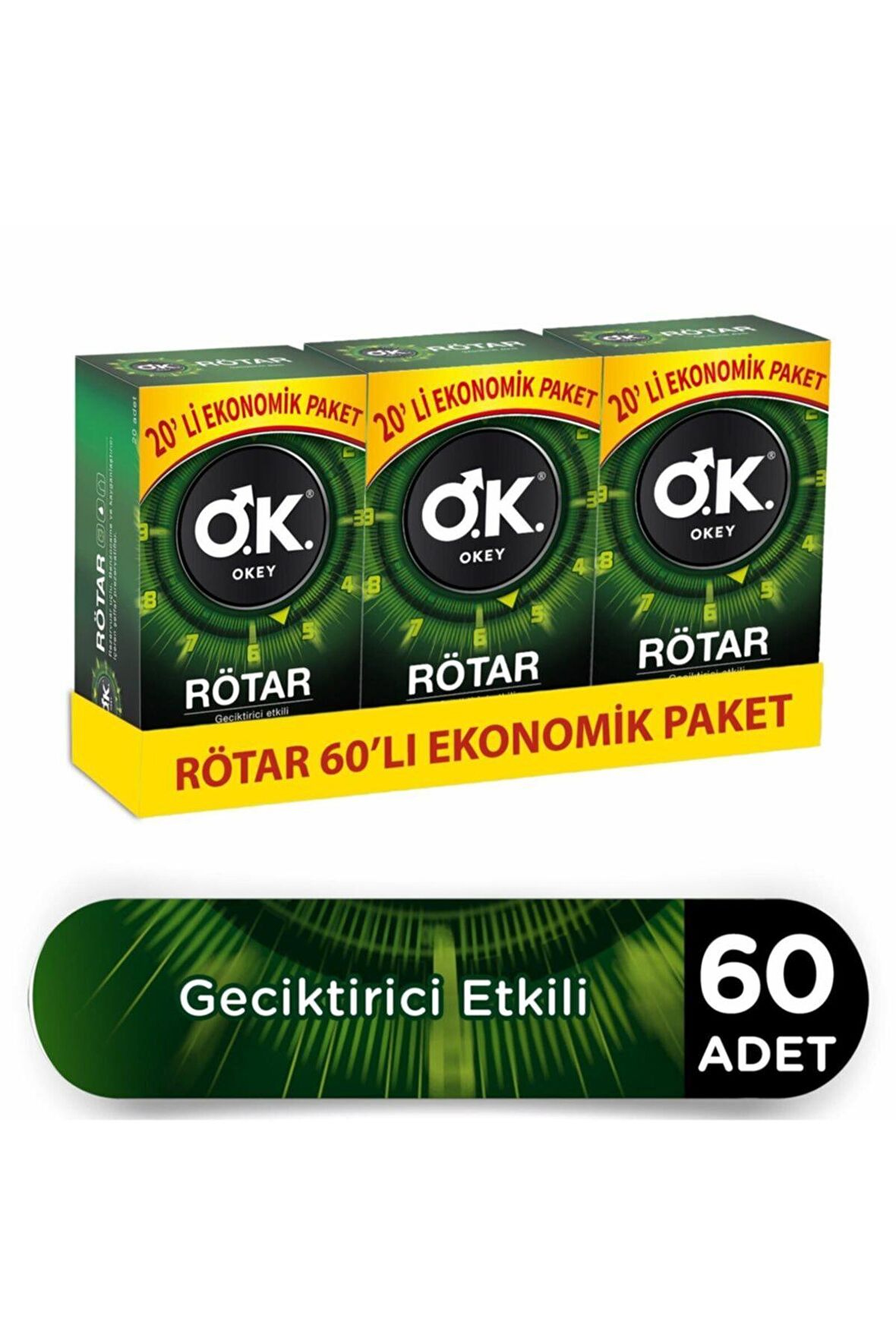 Okey Rötar Geciktiricili 60'lı Prezervatif