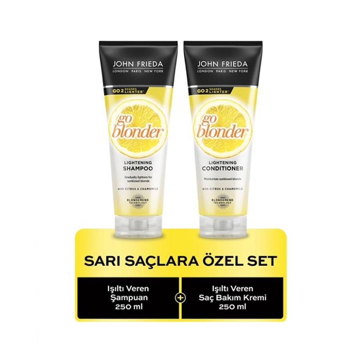 John Frieda Sheer Go Blonder Sarı Saçlara Özel Şampuan 250ML & Saç Kremi 250ML 2Li Set