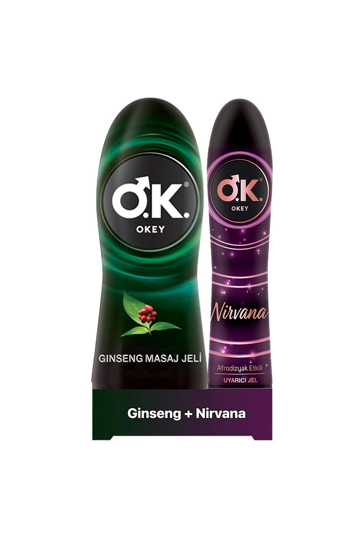 Okey Ginseng Masaj Jeli 200 ml +Okey Nirvana Uyarıcı Jel 100ml