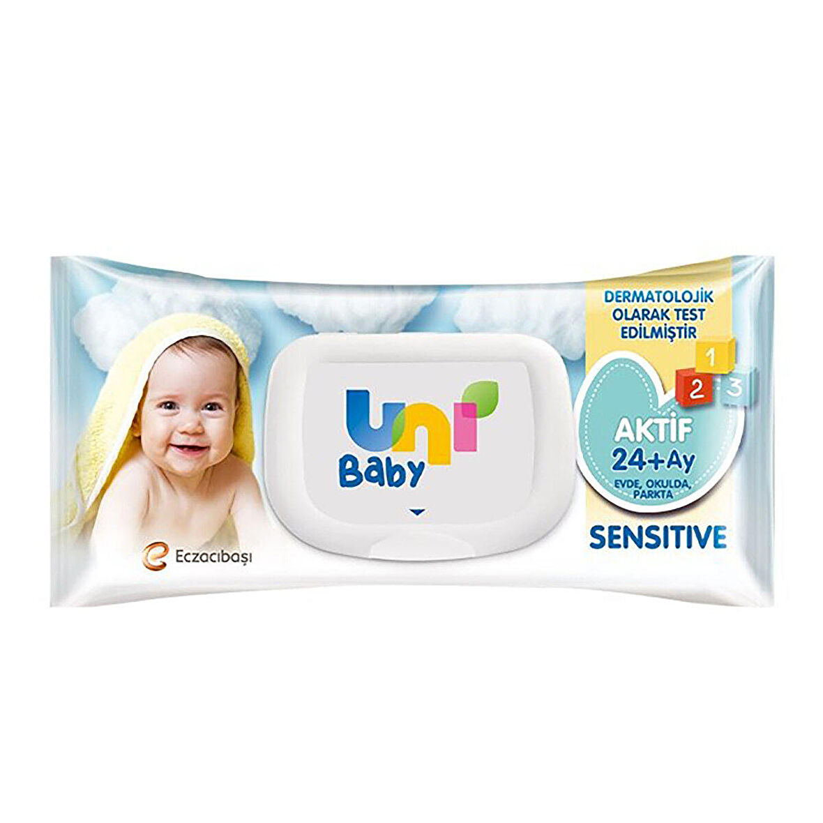 Uni Baby Aktif Sensitive Islak Mendil 12x90 Adet