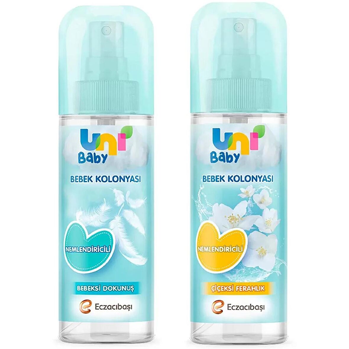 Uni Baby Bebeksi Dokunuş 150 ml + Uni Baby Çiçeksi Ferahlık Bebek Kolonyası 150 ml