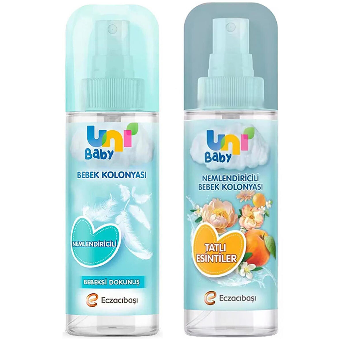 Uni Baby Tatlı Esintiler Kolonyası 150 ml + Uni Baby Bebeksi Dokunuş Kolonyası 150 ml