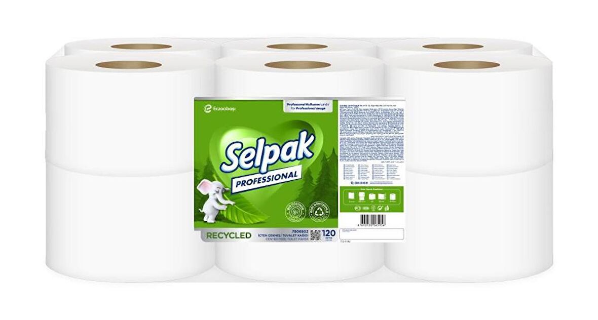 Selpak Professional Recycled İçten Çekmeli Tuvalet Kağıdı 120 Mt 7906902