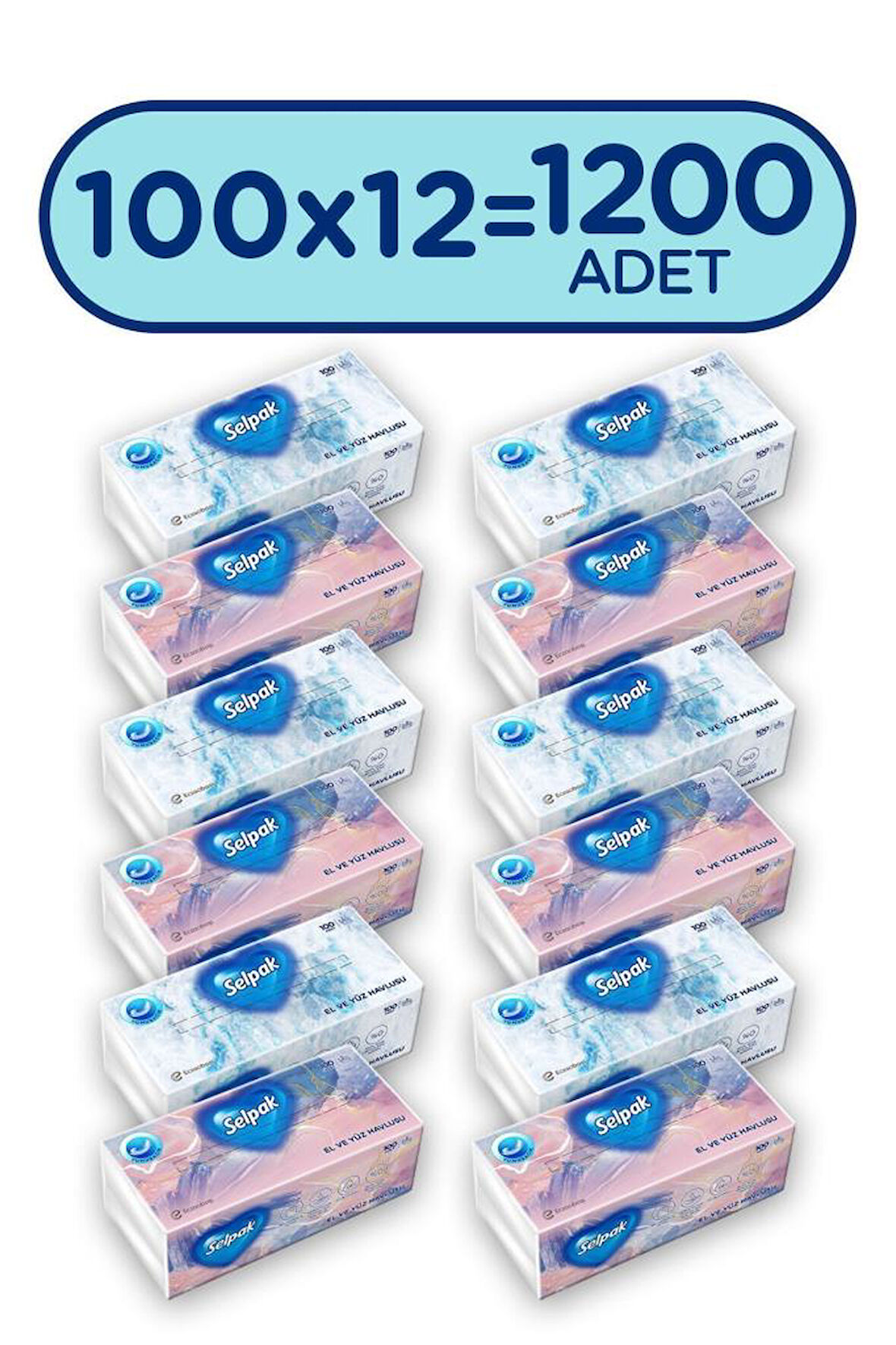 Selpak®  El Ve Yüz Havlusu 12'li 1200 Yaprak