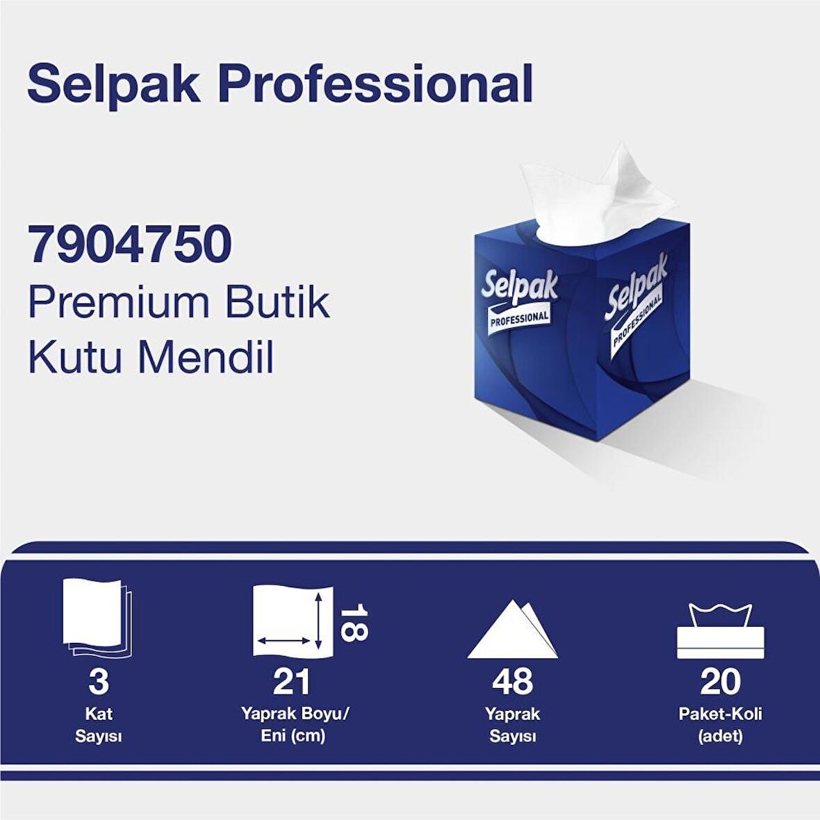 Selpak Professional 20 X 48'li Premium Butik Kutu Mendil