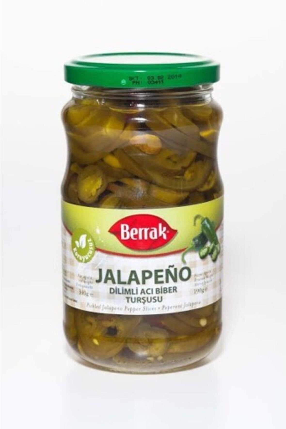 Berrak Jalapeno Dilimli Biber Turşusu 370 ml Cam