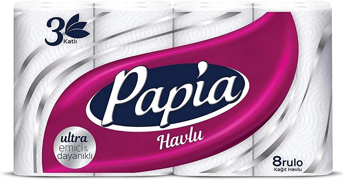 Papia Kağıt Havlu 3 Katlı 8'li