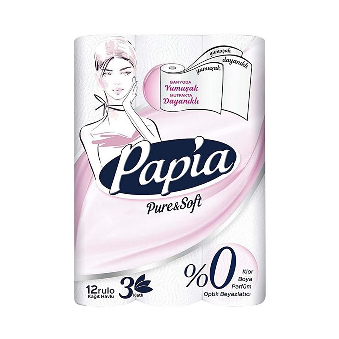 PAPIA HAVLU PURE SOFT 12 RULO