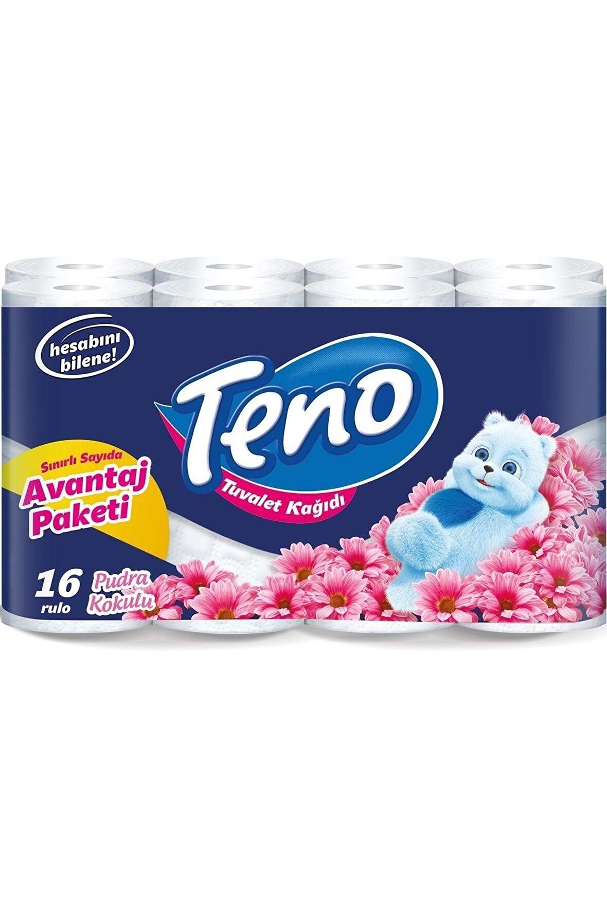 Teno Ultra Tuvalet Kağıdı Çift Katlı 16 Lı Paket Pudra Kokulu