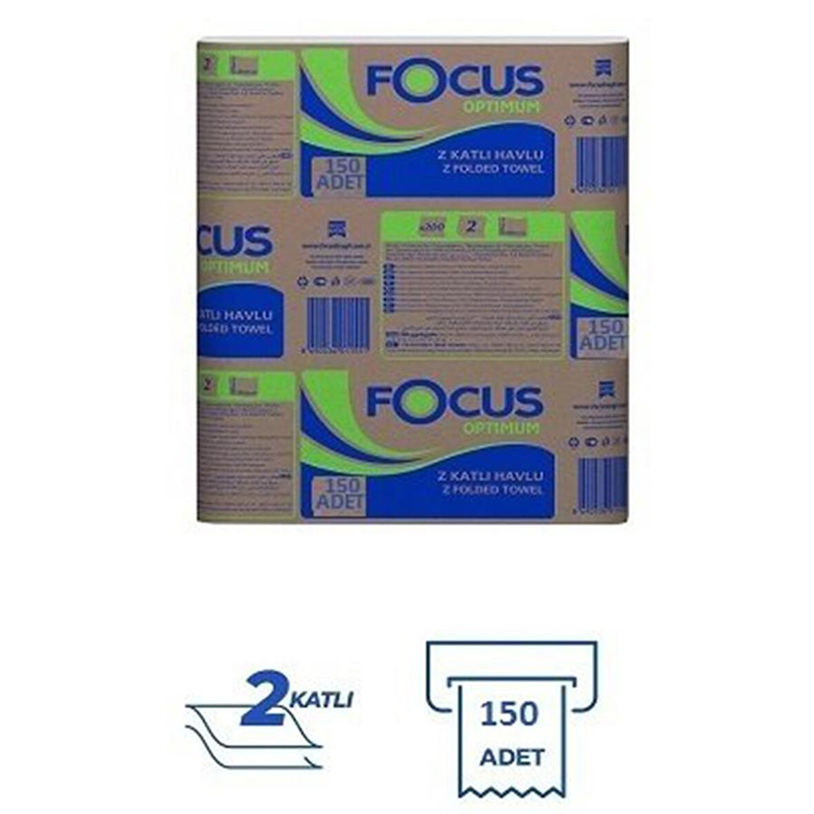 Focus Optımum Z Katlı Havlu 12X150 Yaprak