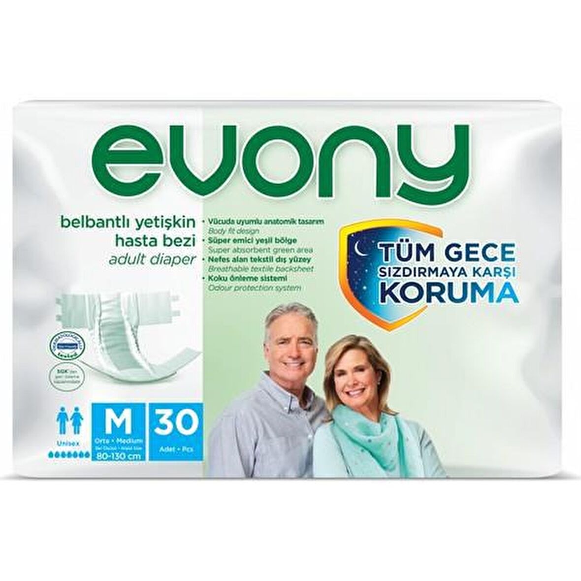 EVONY YETİŞKİN BEZİ MEDİUM 30LU