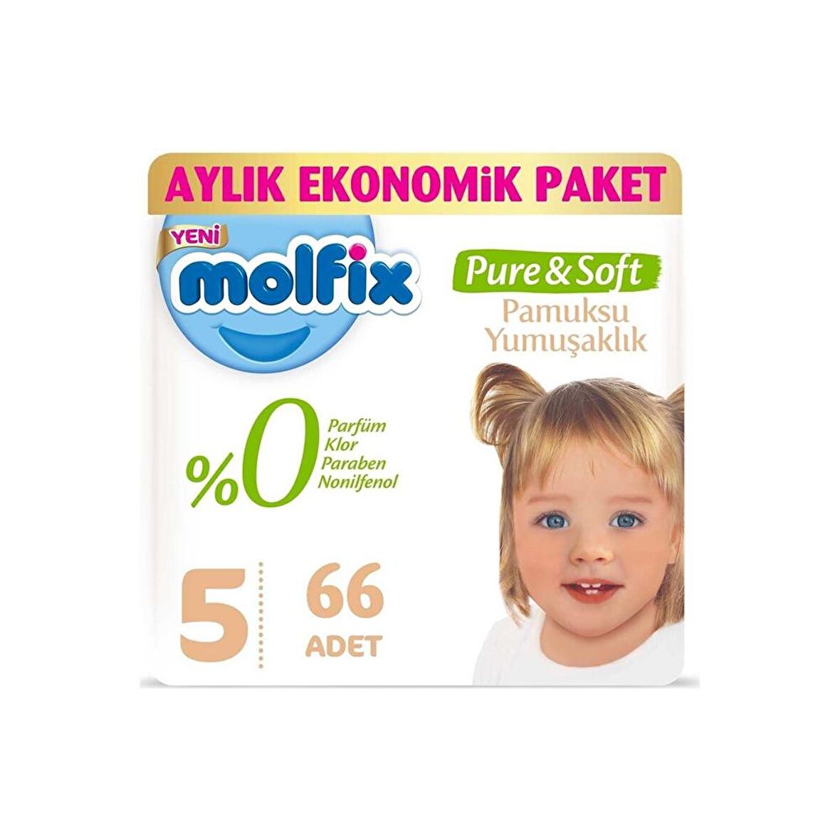 Molfix Pure &Amp; Soft Bebek Bezi Junior 5 No 66 Lı