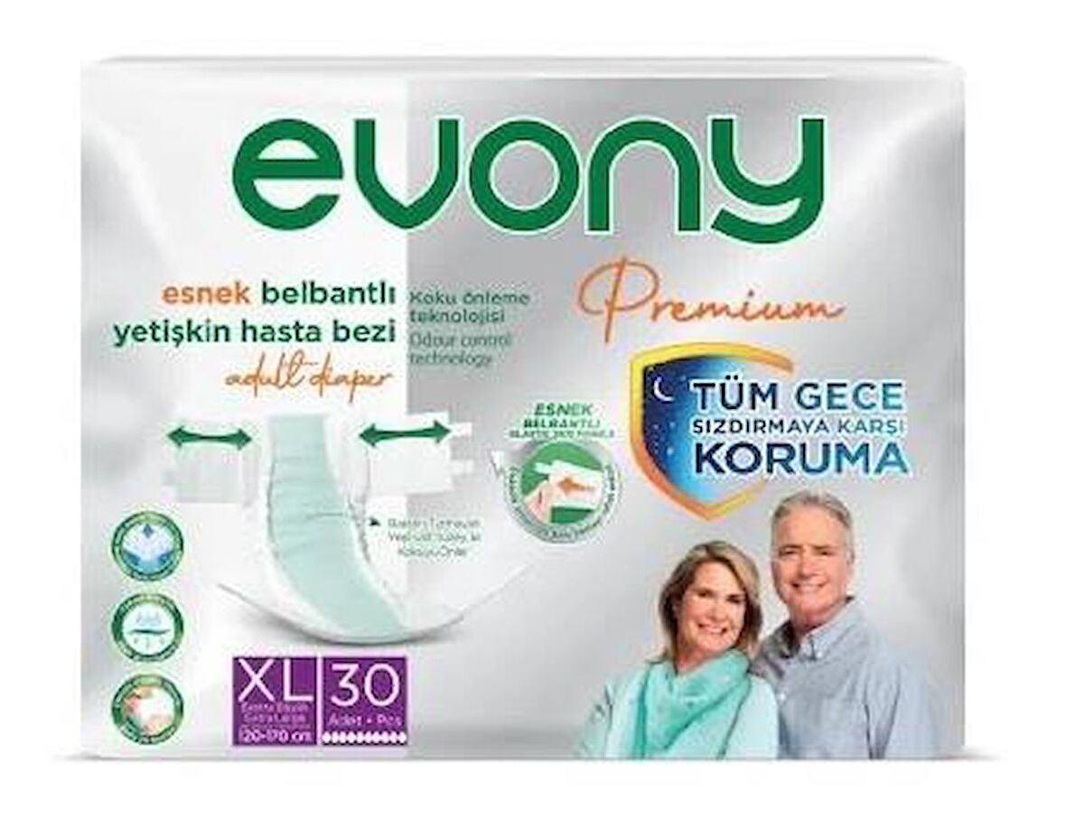 Evony Premium Belbantlı Extra Large XL Hasta Bezi 30 Adet