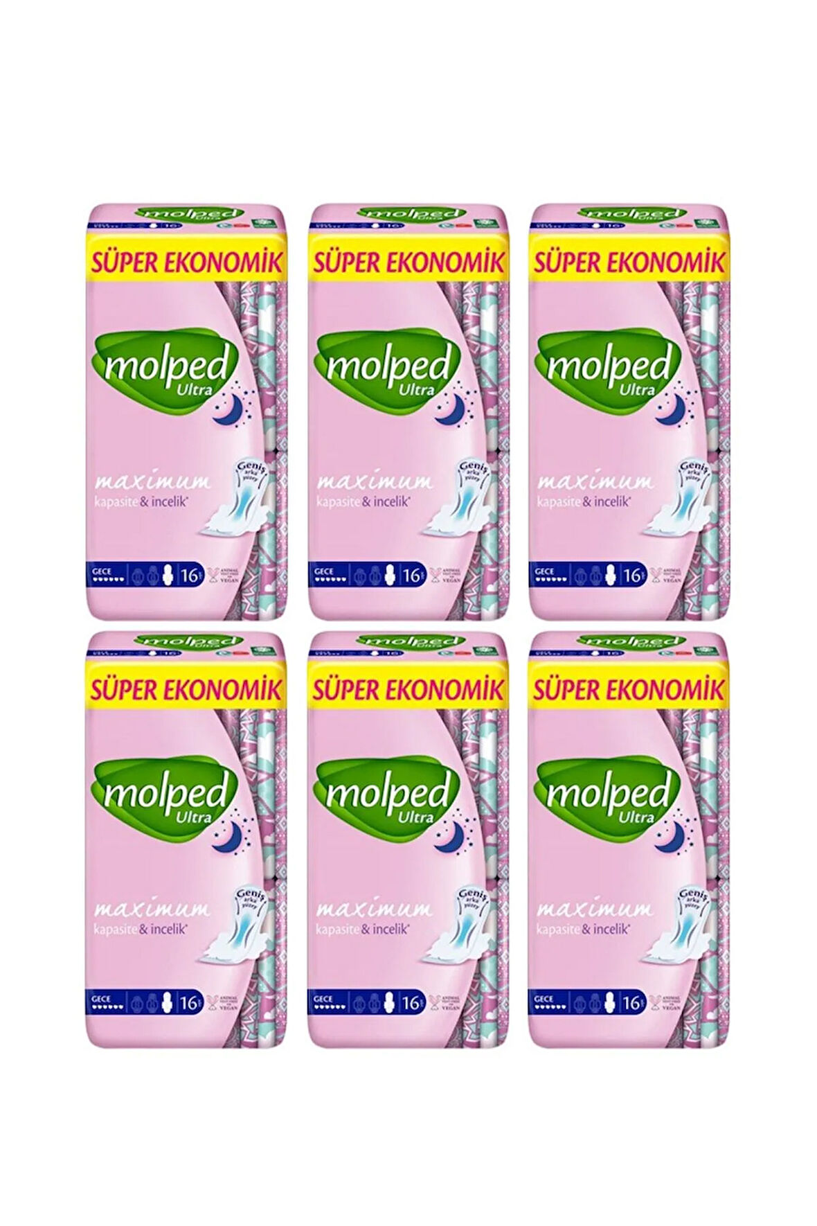 Molped Ultra Süper Ekonomik 16 lı Gece x 6 Paket