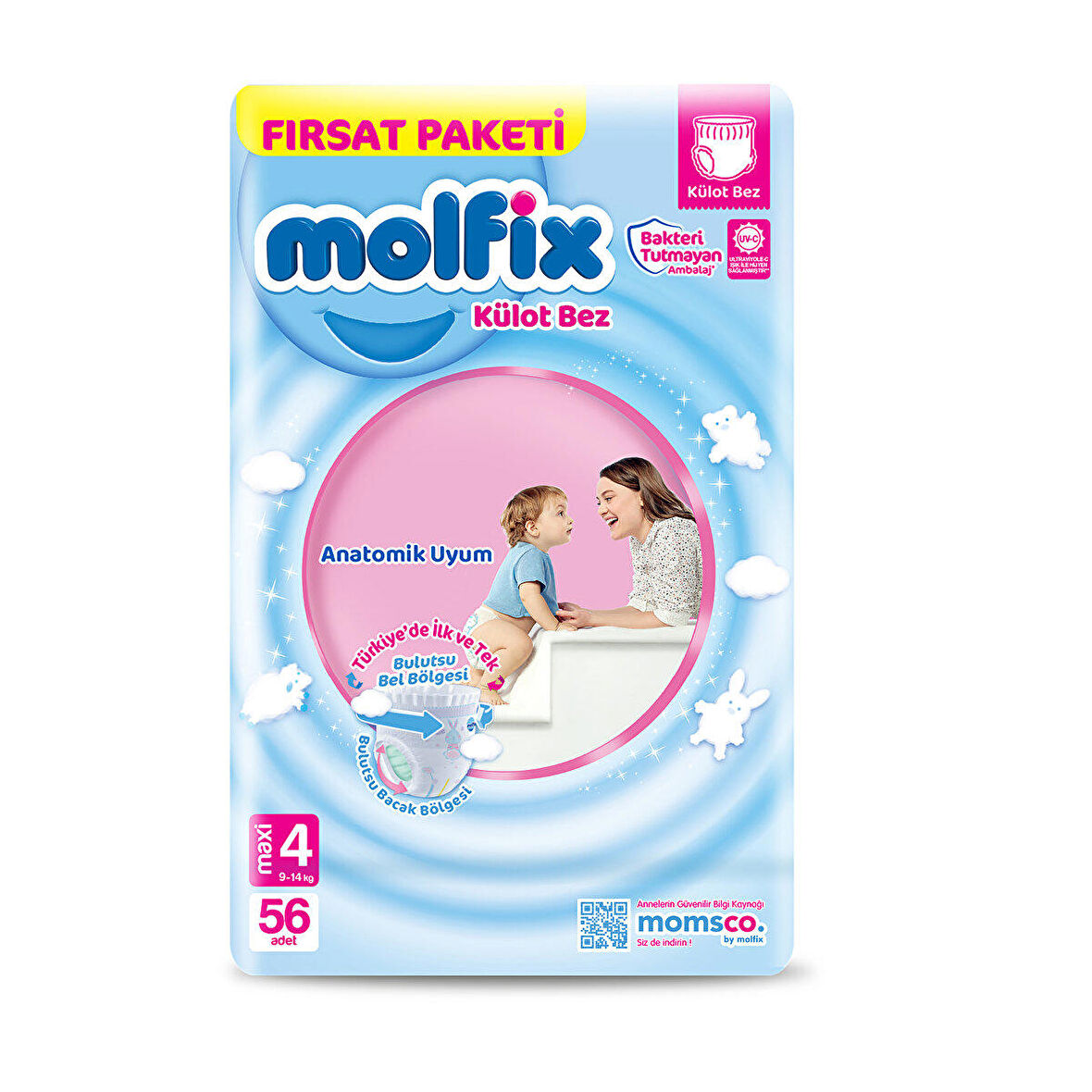 Molfix 4 Numara Maxi 56'lı Külot Bez