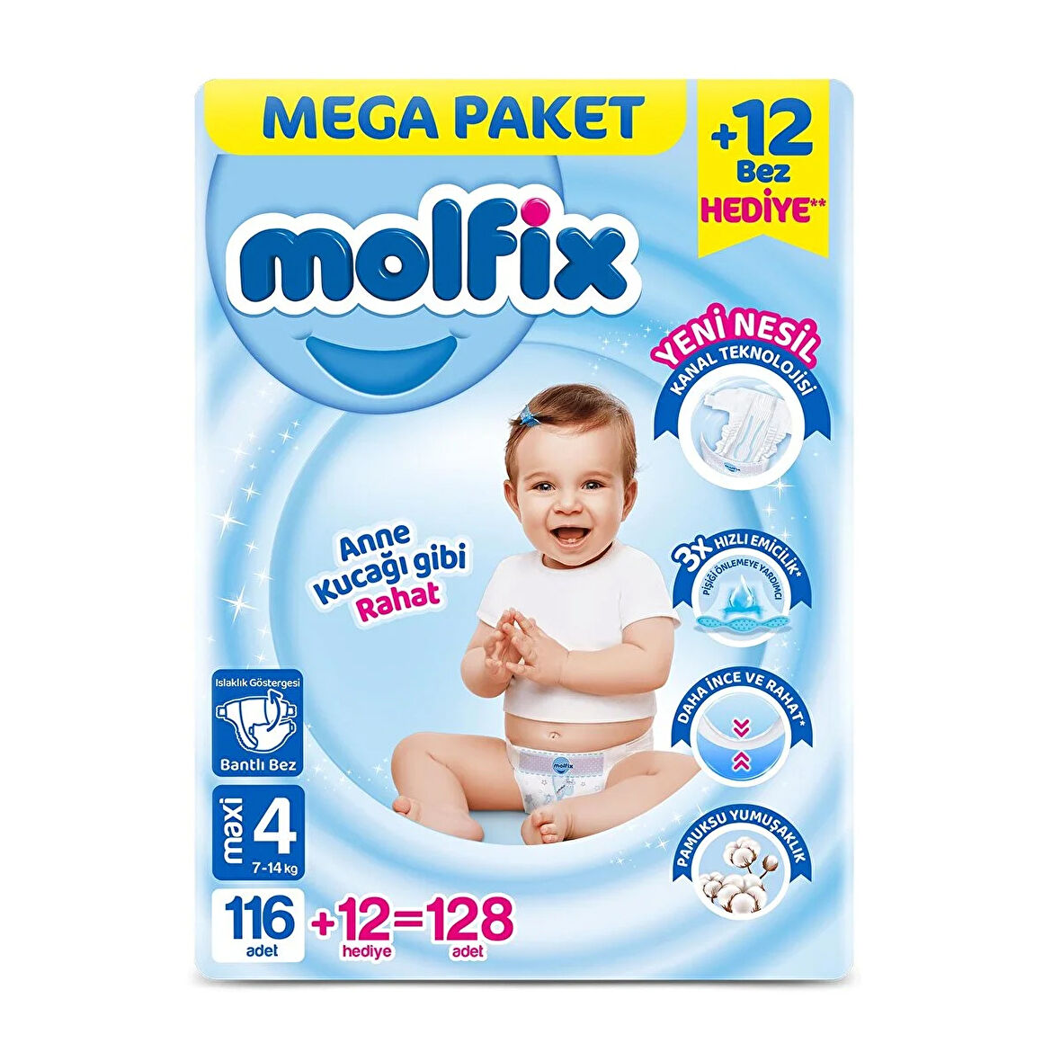 Molfix Molfıx Mega Paket 4 Beden 128 Adet