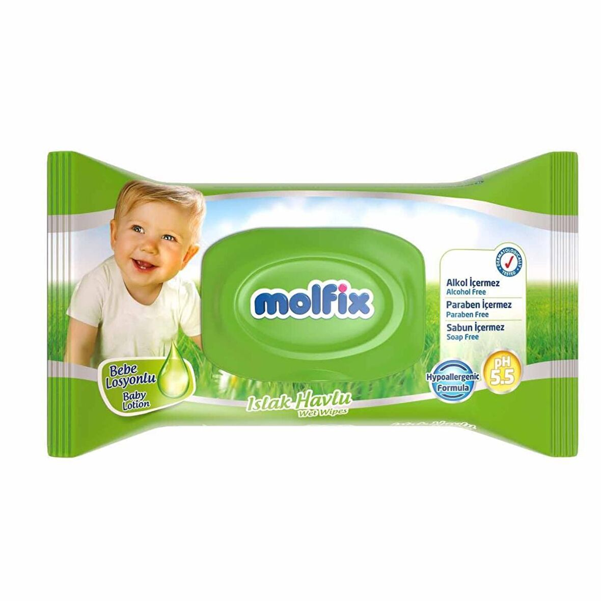 Molfix Alkolsüz 63 Yaprak 1 Paket Islak Mendil