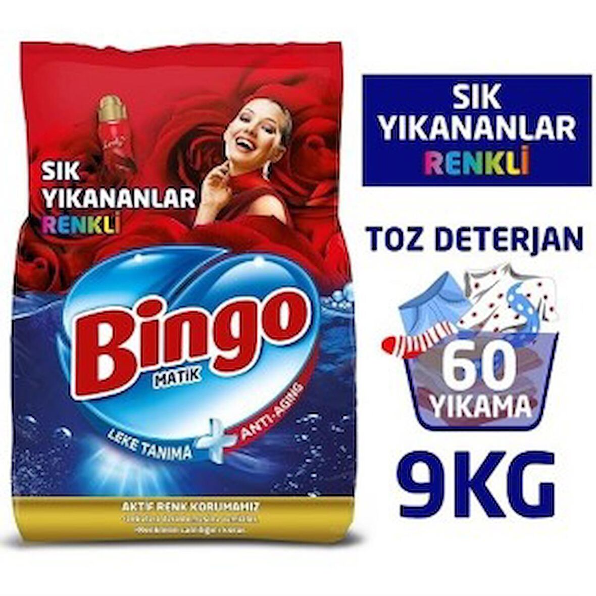 Bingo Matik Sık Yıkananlar Renkli 9kg