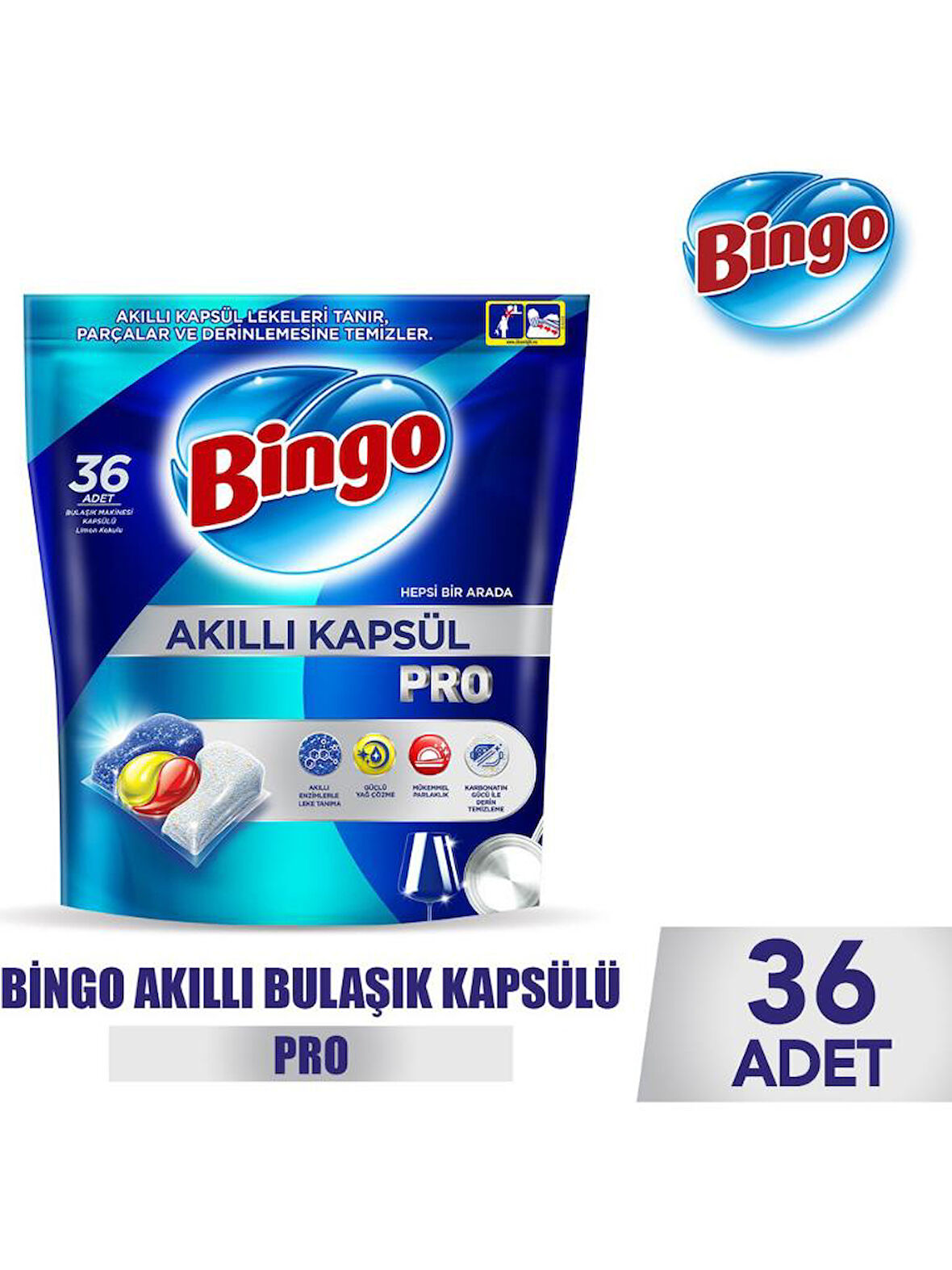 Bingo Akıllı Kapsül Pro Bulaşık Makinesi Tableti 36'lı