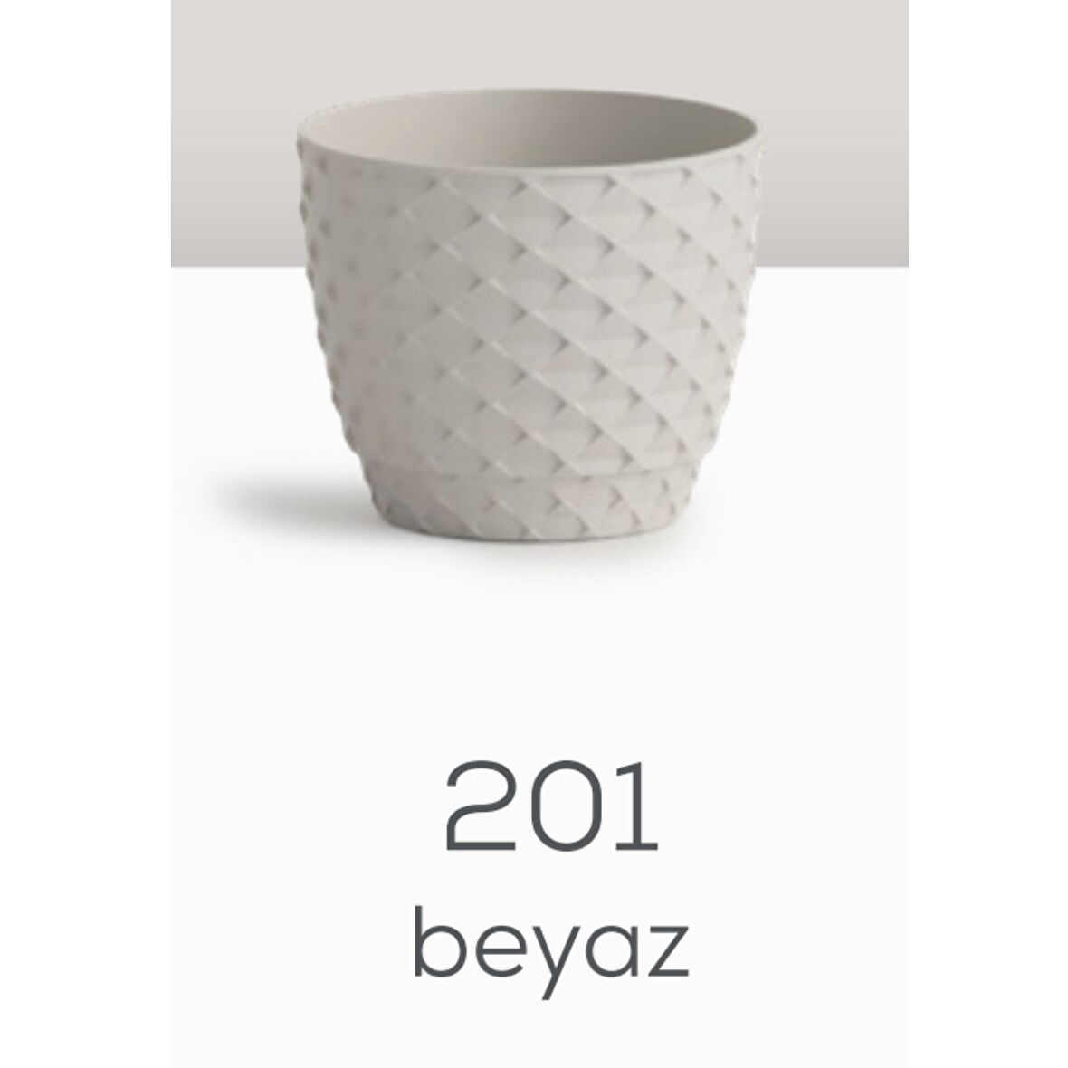 Serınova Kapadokya Saksı 4 No Beyaz