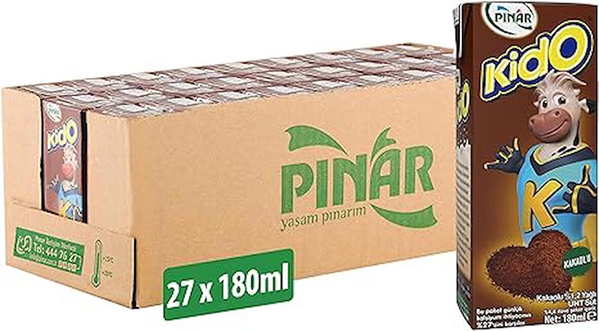 Pınar Kido Süt Kakaolu 180Ml 27 adet