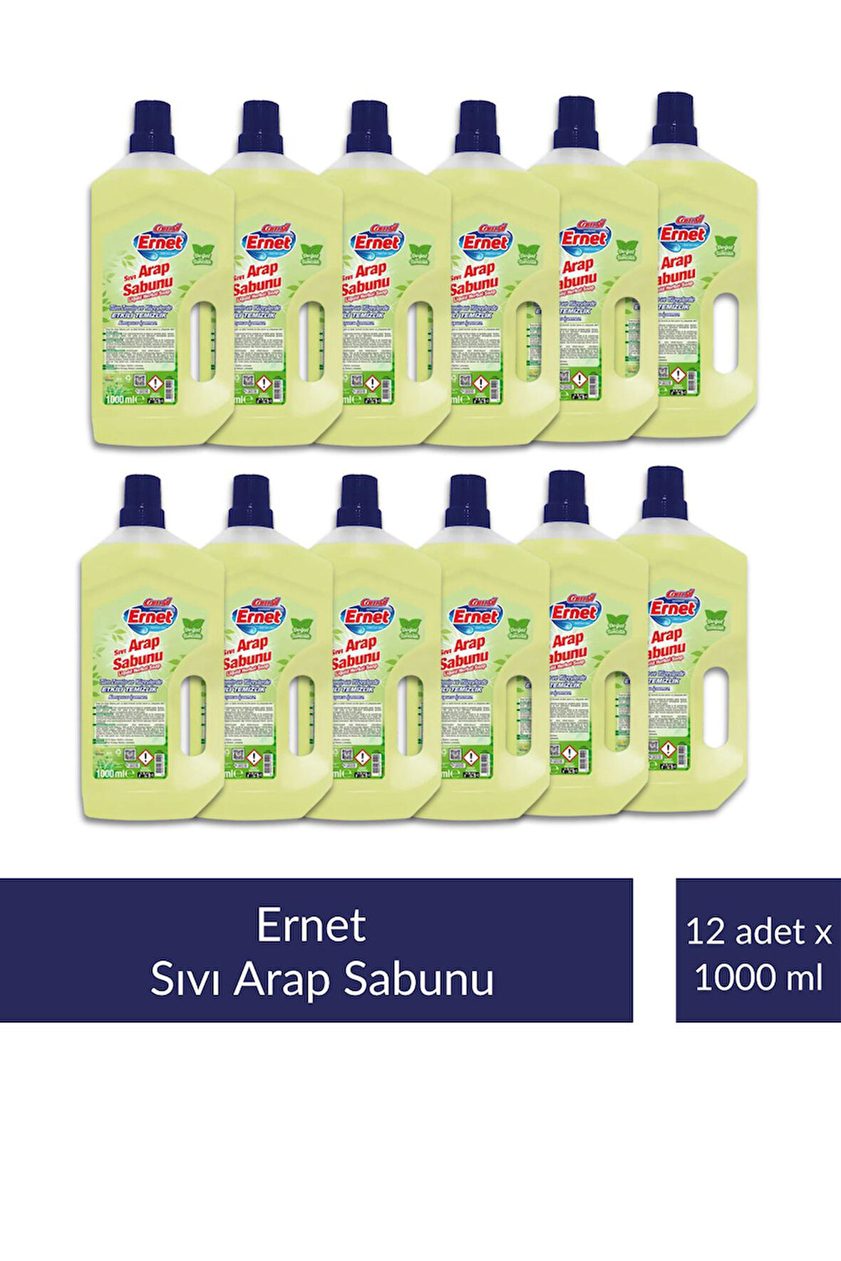 Ernet Sıvı Arap Sabunu 1 lt x 12 Adet