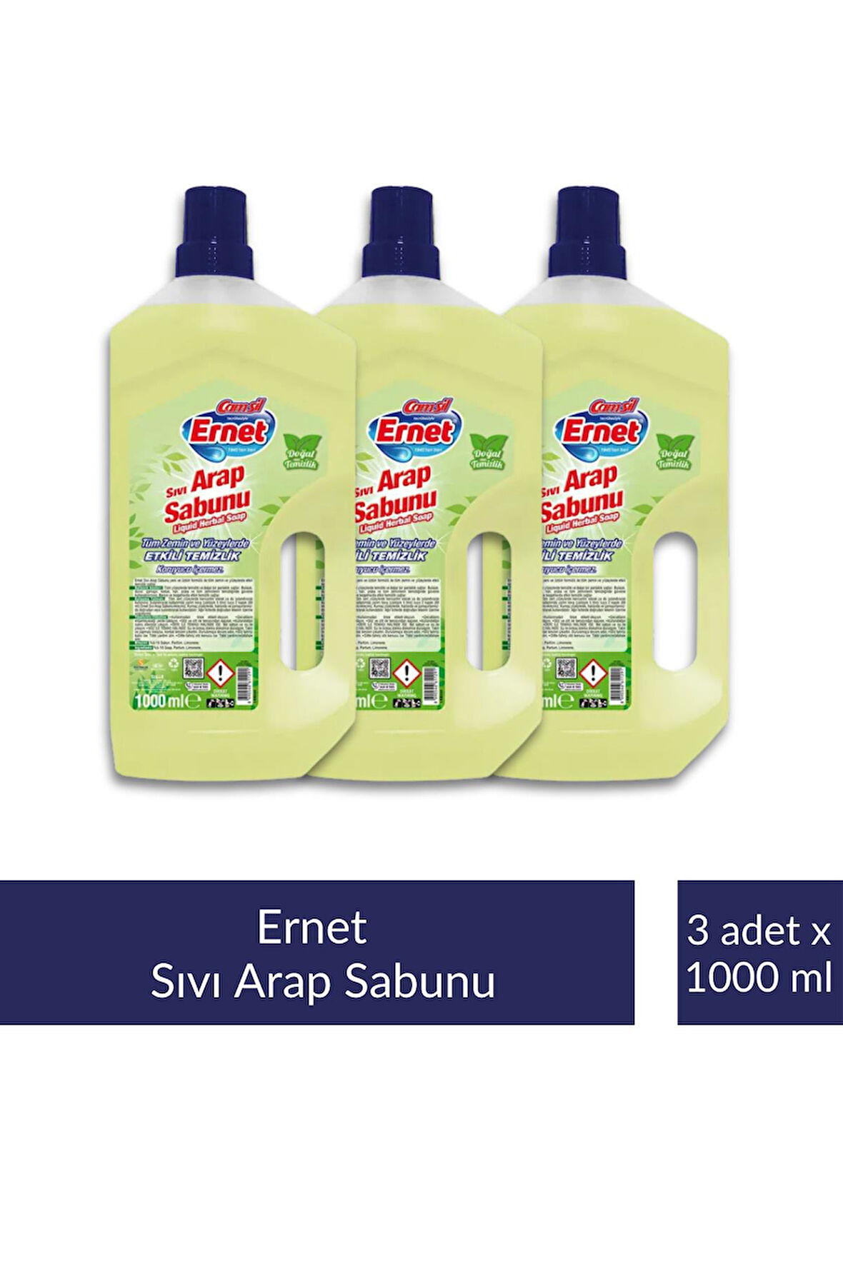 Ernet Sıvı Arap Sabunu 1 lt x 3 Adet